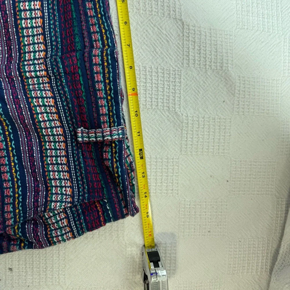 GAP Womens Tweed Shorts Size 0 Multicolor Serape Stripe‎ Aztec Mid Rise Flat
